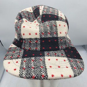 JonnyIV Plaid Wool Hat Winter Warm Adjustable Lightweight Casual Outdoors